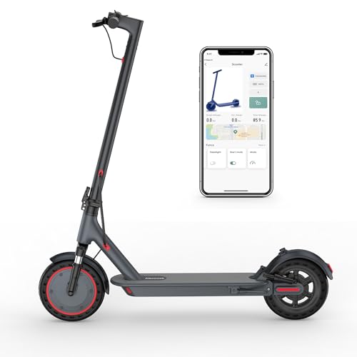 Electric Scooter, 10" /8.5" Solid Tires, 500W/350W Motor,19/22Mph, 22/28/52 Miles Long Range, Folding E-Scooter with Dual Suspension and Braking System