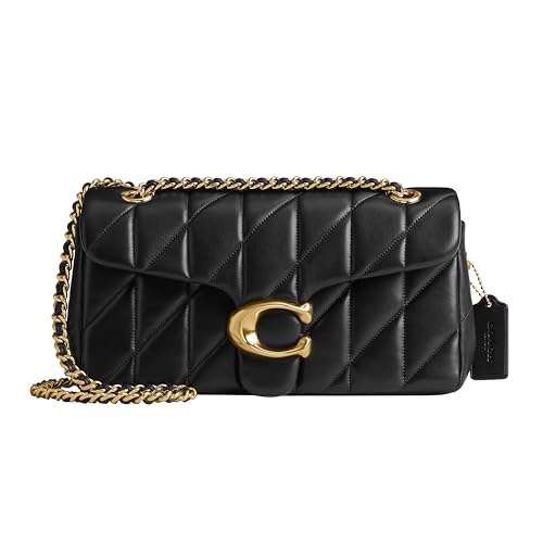 Coach Womens Quilted Leather Covered C Tabby Shoulder Bag 26 With Chain