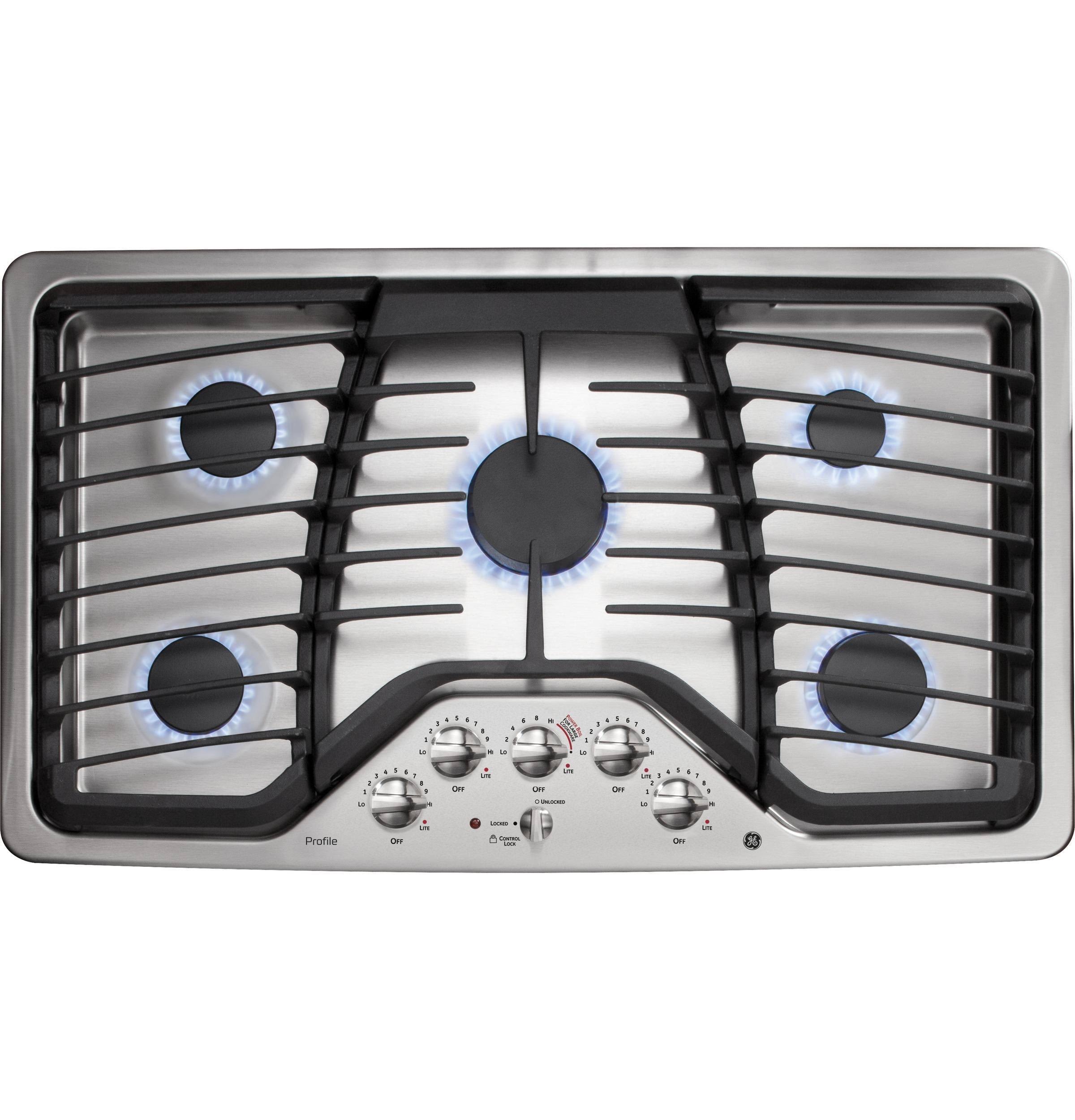 GE Profile 36x22 Gas Cooktop - Stainless Steel (PGP976SETSS)