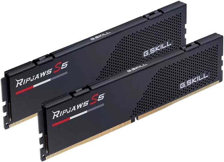 G.SKILL Ripjaws S5 Series (Intel XMP 3.0) DDR5 RAM 48GB (2x24GB) 6400MT/s CL36-48-48-102 1.40V Desktop Computer Memory UDIMM - Matte Black (F5-6400J3648G24GX2-RS5K)