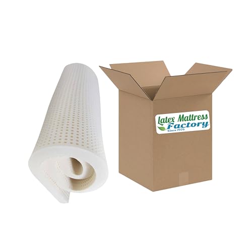 100% Natural Latex Mattress Topper - Medium - 3" Thick, King Mattress Topper