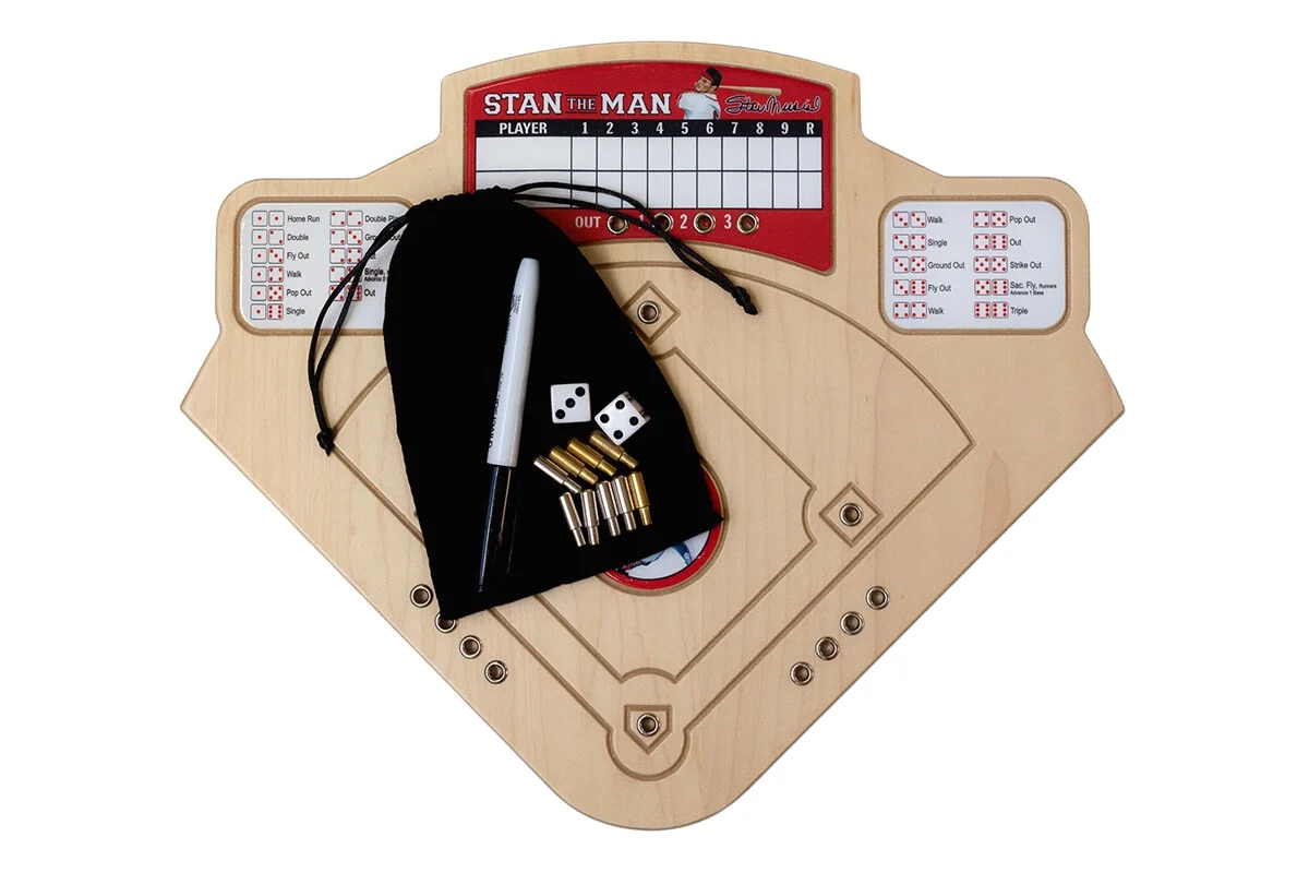 Stan "The Man" Musial Handcrafted Wooden Baseball Game from Across the Board