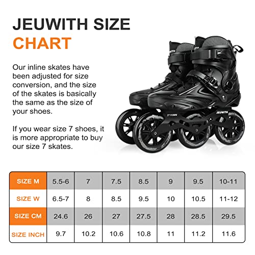 Inline Skates, 3 Wheels 110mm Roller Skates Blades for Adult Women Men, Professional Outdoor Fitness Inline Speed Skates for Unisex