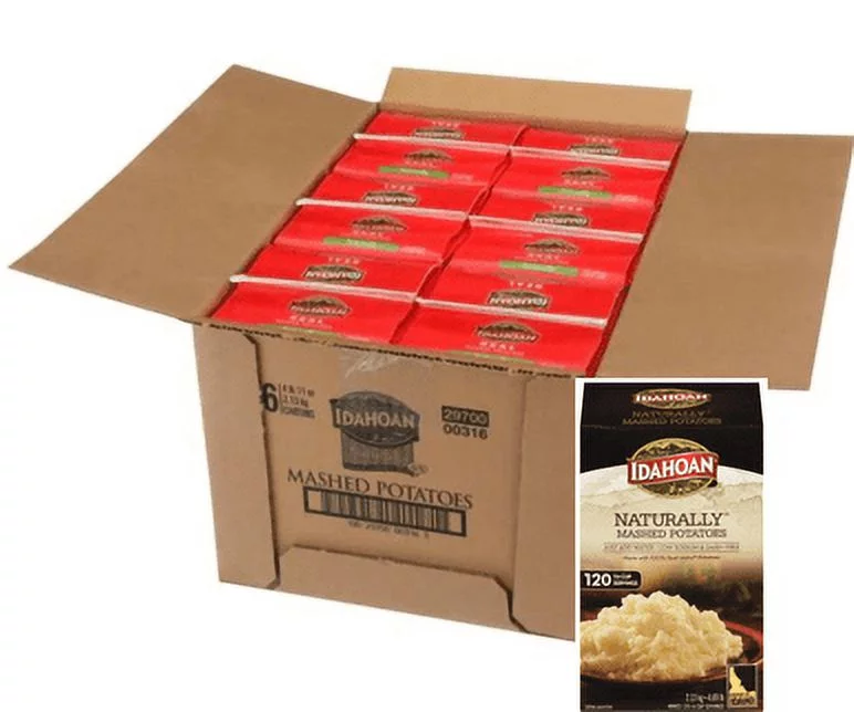 IDAHOAN Low Sodium &amp; Dairy Free Naturally Mashed Potatoes 4.69lbs (6/Case)