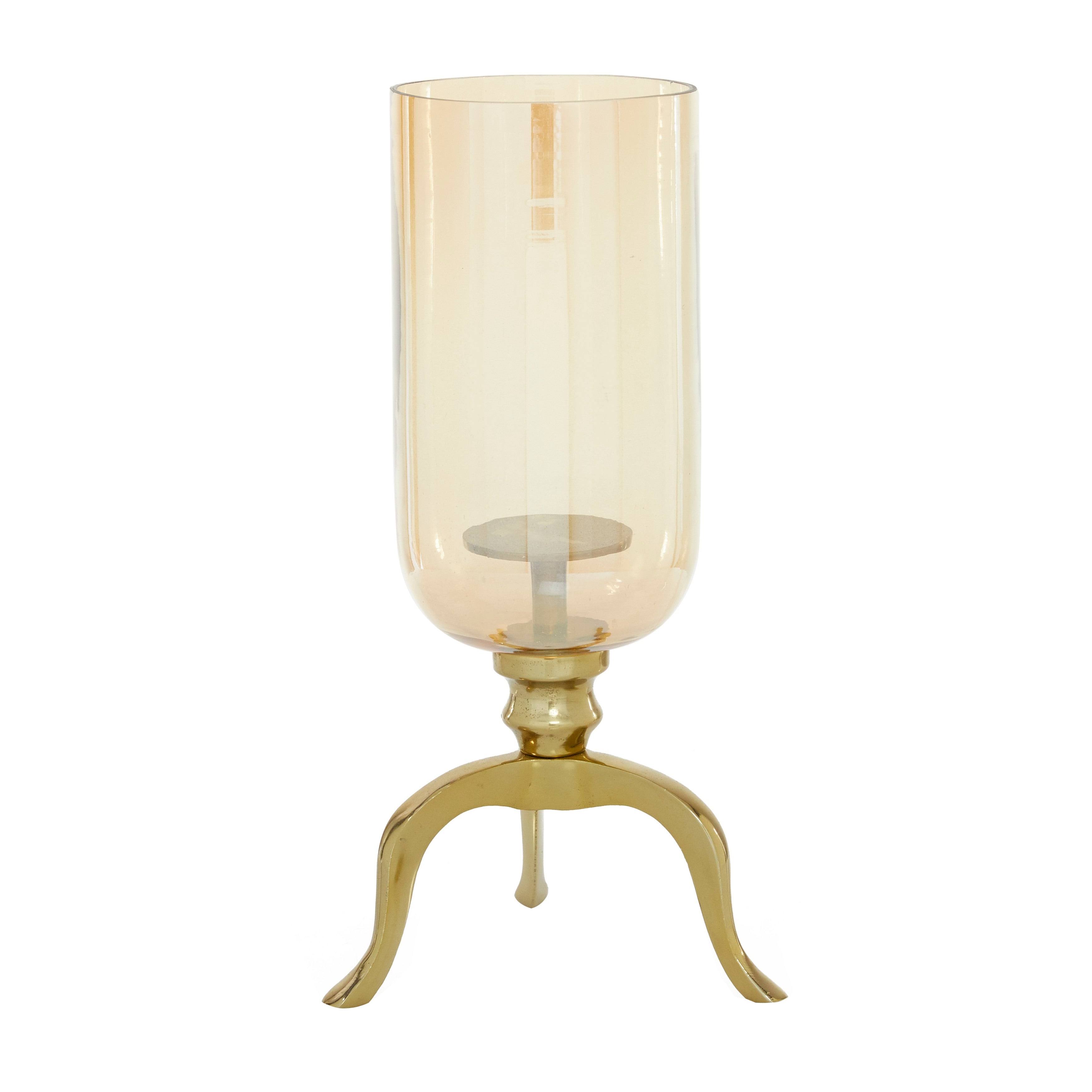 Gold Aluminum Traditional Candlestick Holders, 18 x 13 x 8 - 55391
