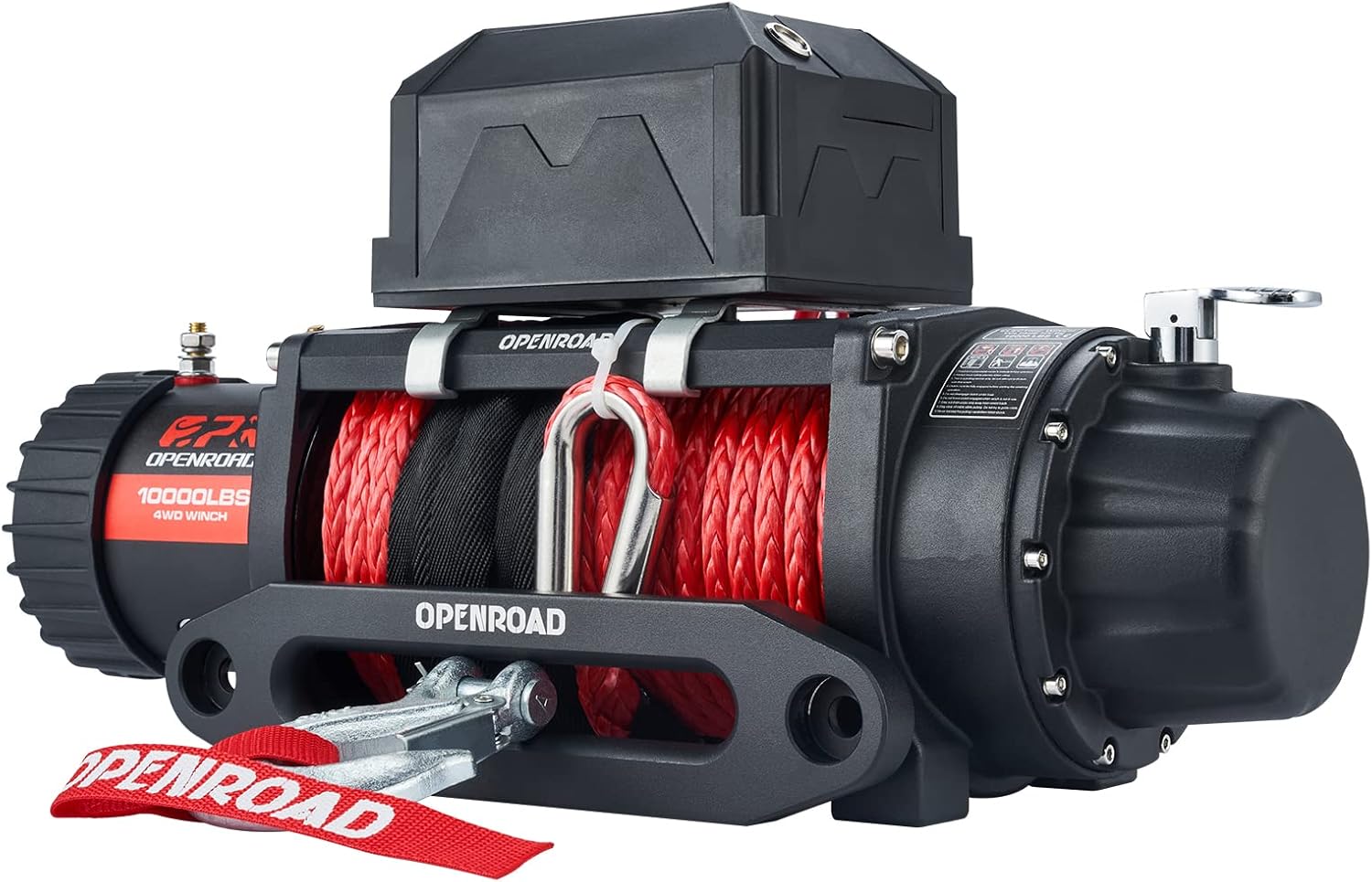 OPENROAD ATV Winch 3500lbs 12V Electric Winch,Synthetic Rope ATV Winch Kits for ATV/UTV Off Road Trailer Towing Winch,with Wireless Remote Control Mounting Bracket(Green Rope)
