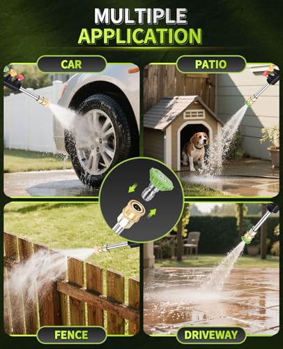 Electric Pressure Washer, 4800PSI 3.0 GPM Power Washer with 4 Quick Connect Nozzles, 400ml Foam Cannon Electric Power Washer Cleaning for Cars, Home, Driveways, Fences, Patios