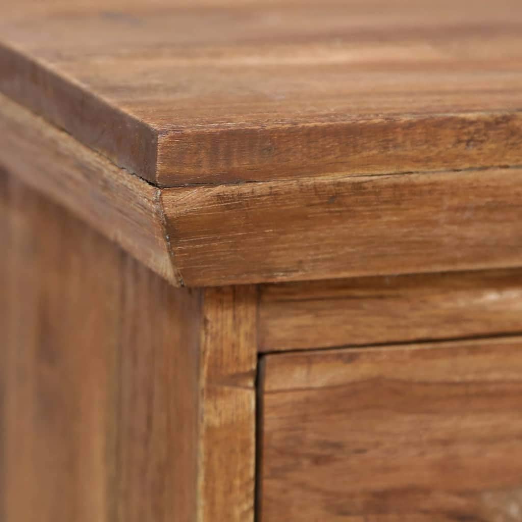 Bedside Cabinet,Wooden Furniture Bedside Furniture Decorative Cabinets Filing Cabinet Chest of Drawers with Storage 15.7"x11.8"x19.7" Solid Teak