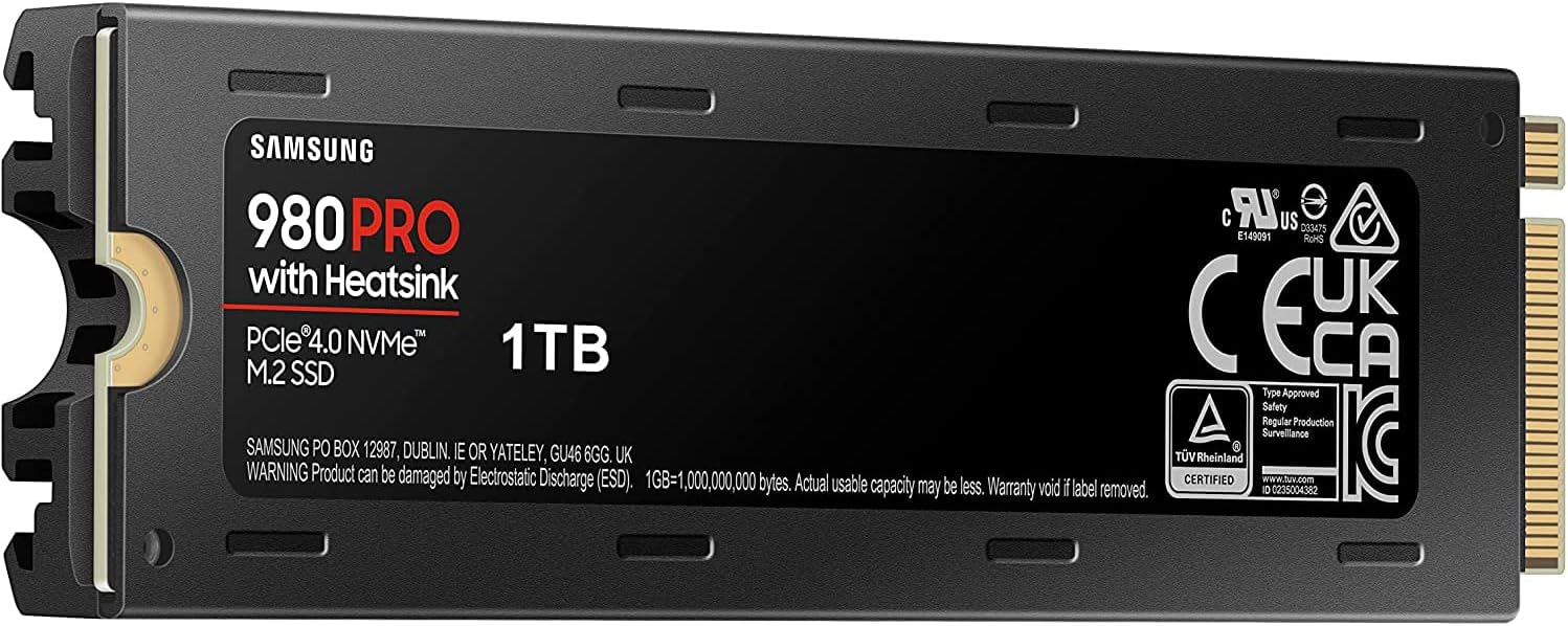 Samsung MZ-V8P1T0CW 980 PRO with Heatsink PCIe 4.0 NVMe SSD 1TB for PC/PS5 - (2-Pack)