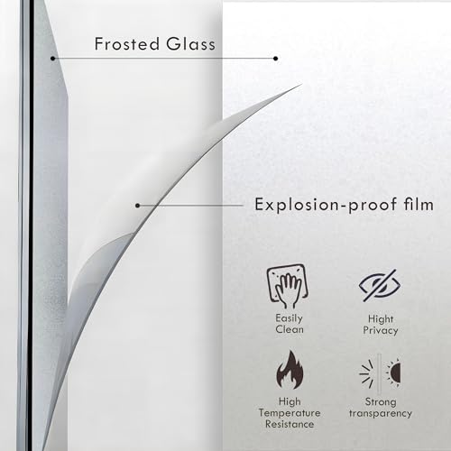 5-Lite Frosted Glass French Door, 30"x 80", Interior Door Panels for Closet & Bedroom, Single Pantry Door Slab - Assembly Required, MDF, White Primed