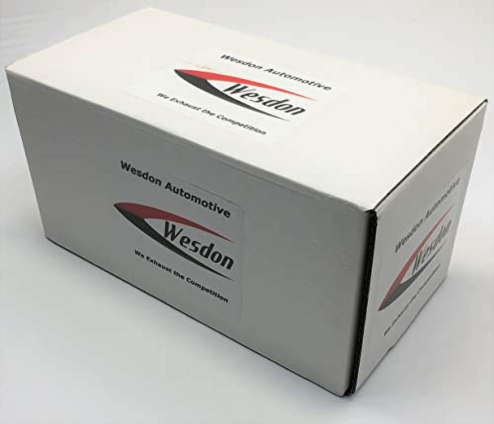 Exhaust Tip 5.00" Dia OD X 10.00" Long 2.50" inlet Slant Double Wall Stainless Blue Flame Wesdon Exhaust Tip