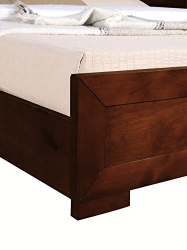 Oxford Platform Bed Frame | Modern Low-Profile Bed with Full Slat Support System – No Box Spring Needed, Easy Assembly | Cherry, King