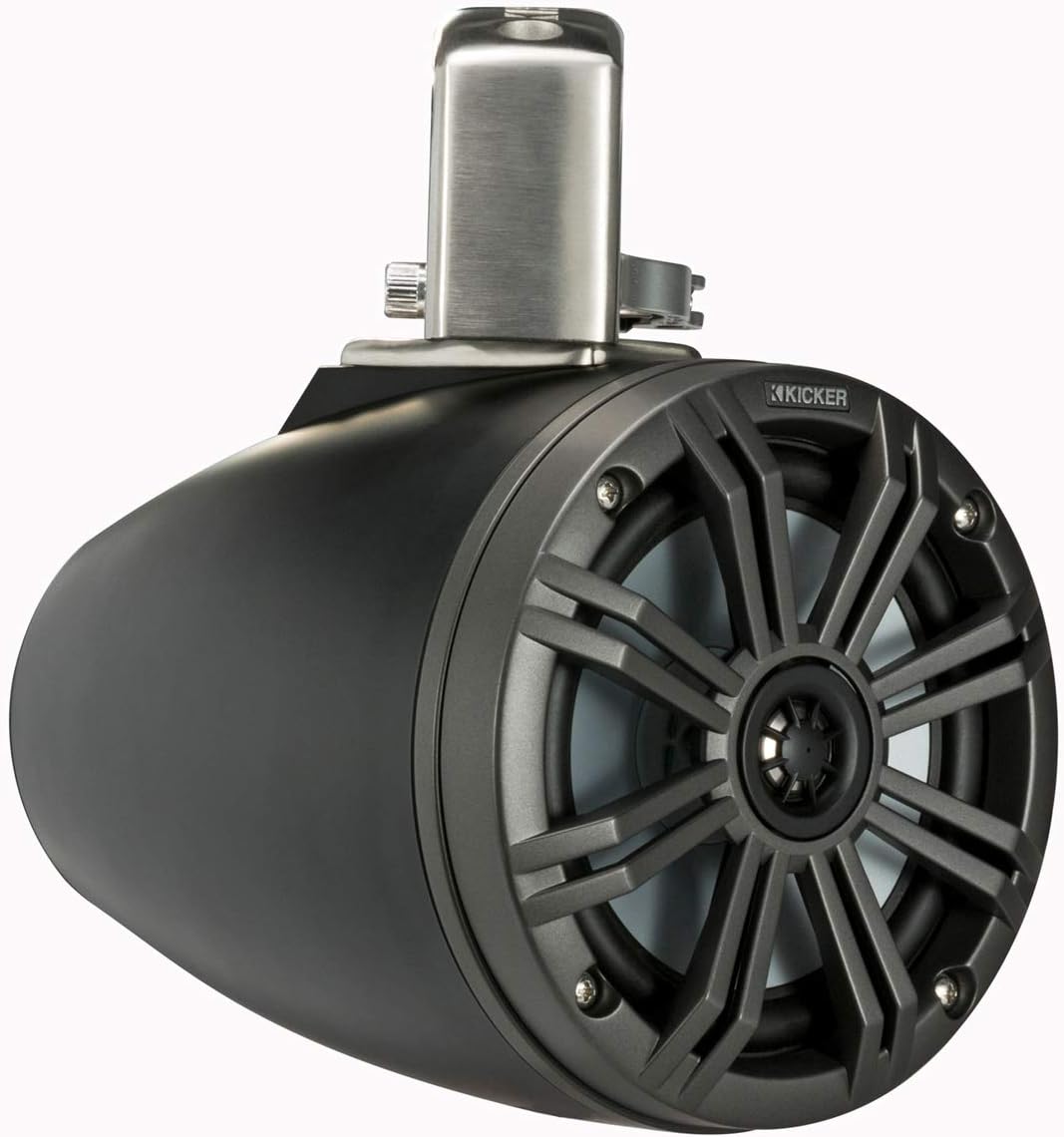 Pair Kicker 45KMTC65 6.5" 390w Marine Wakeboard Tower Speakers w/LED's KMTC65