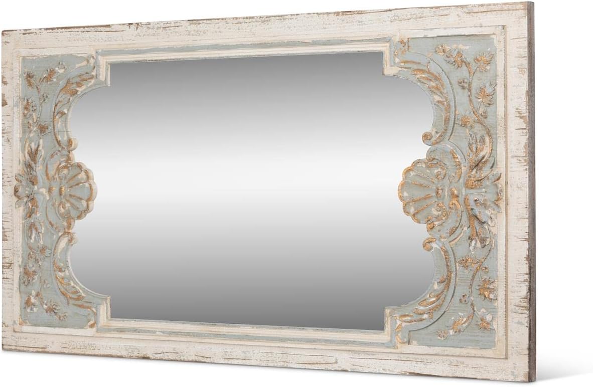 Park Hill Collection Country French Coquille Carved Wood Mirror