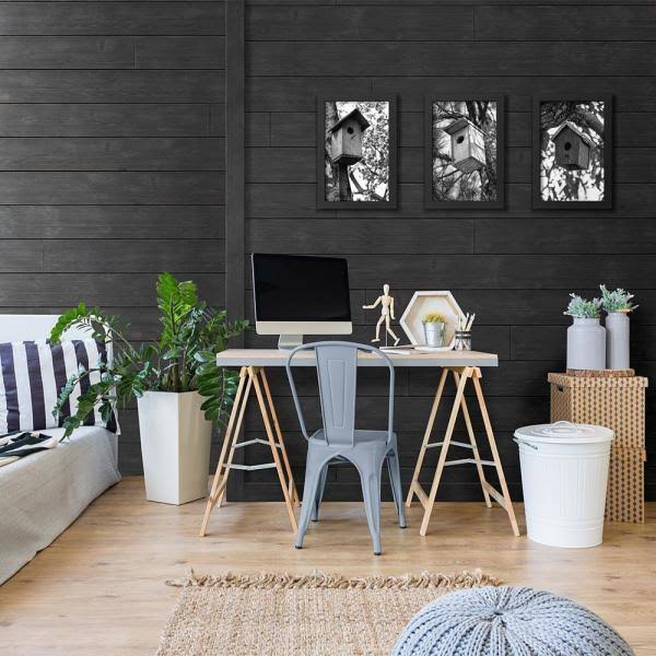 1 in. x 8 in. x 8 ft. Barn Wood Charcoal Shiplap Pine Board (6-Pack)