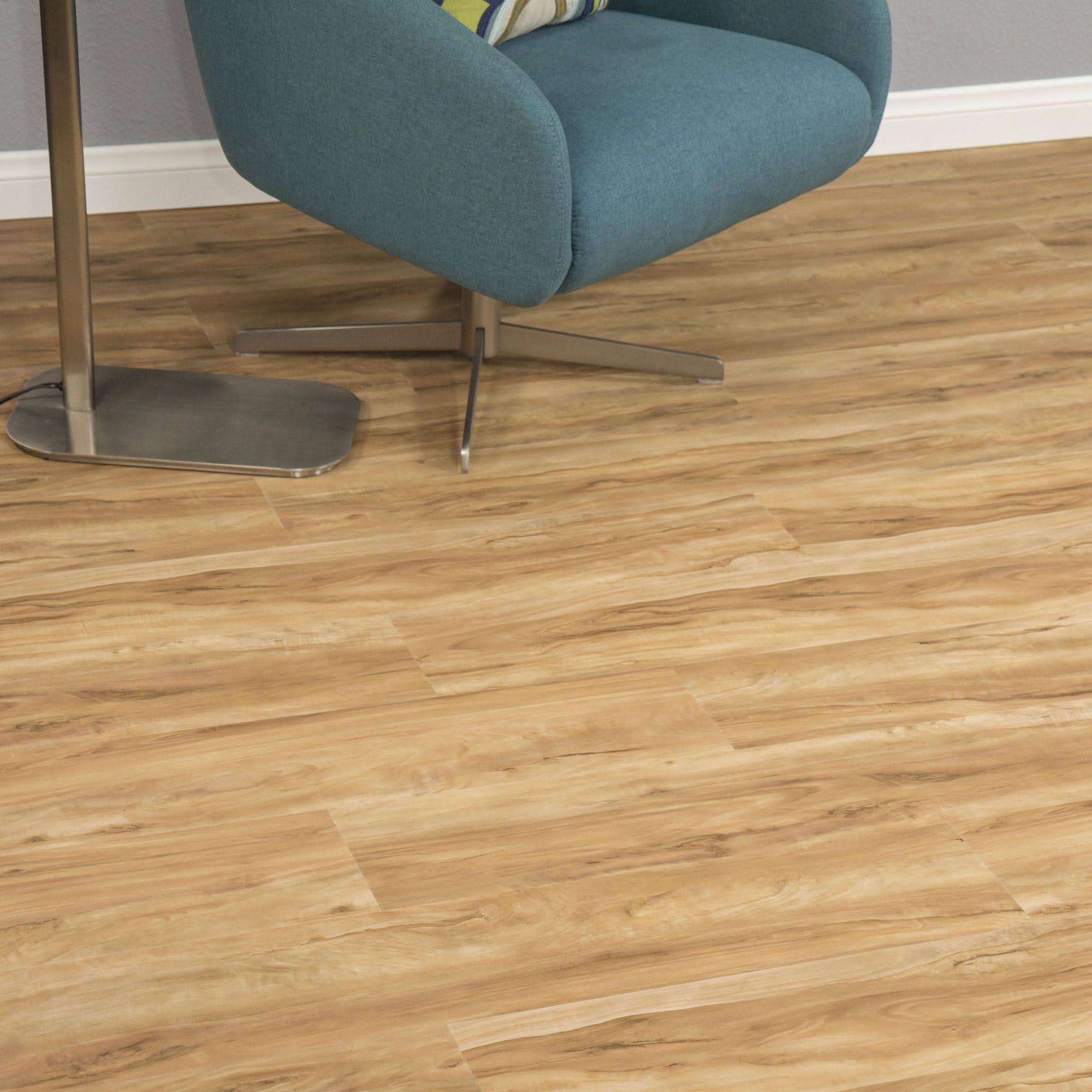 Cali Vinyl Blonde Ale Pro Wide and Click Vinyl Plank Flooring, 23.77sq.ft./box, 10 Planks, 48x22 x 7-1/8x22 x 7/32