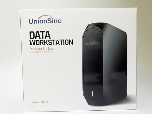 UnionSine 16TB 3.5" External Hard Drive USB3.2Gen2 Type-C HDD Storage Compatible for PC, Desktop, Laptop,TV(Black) HD3510