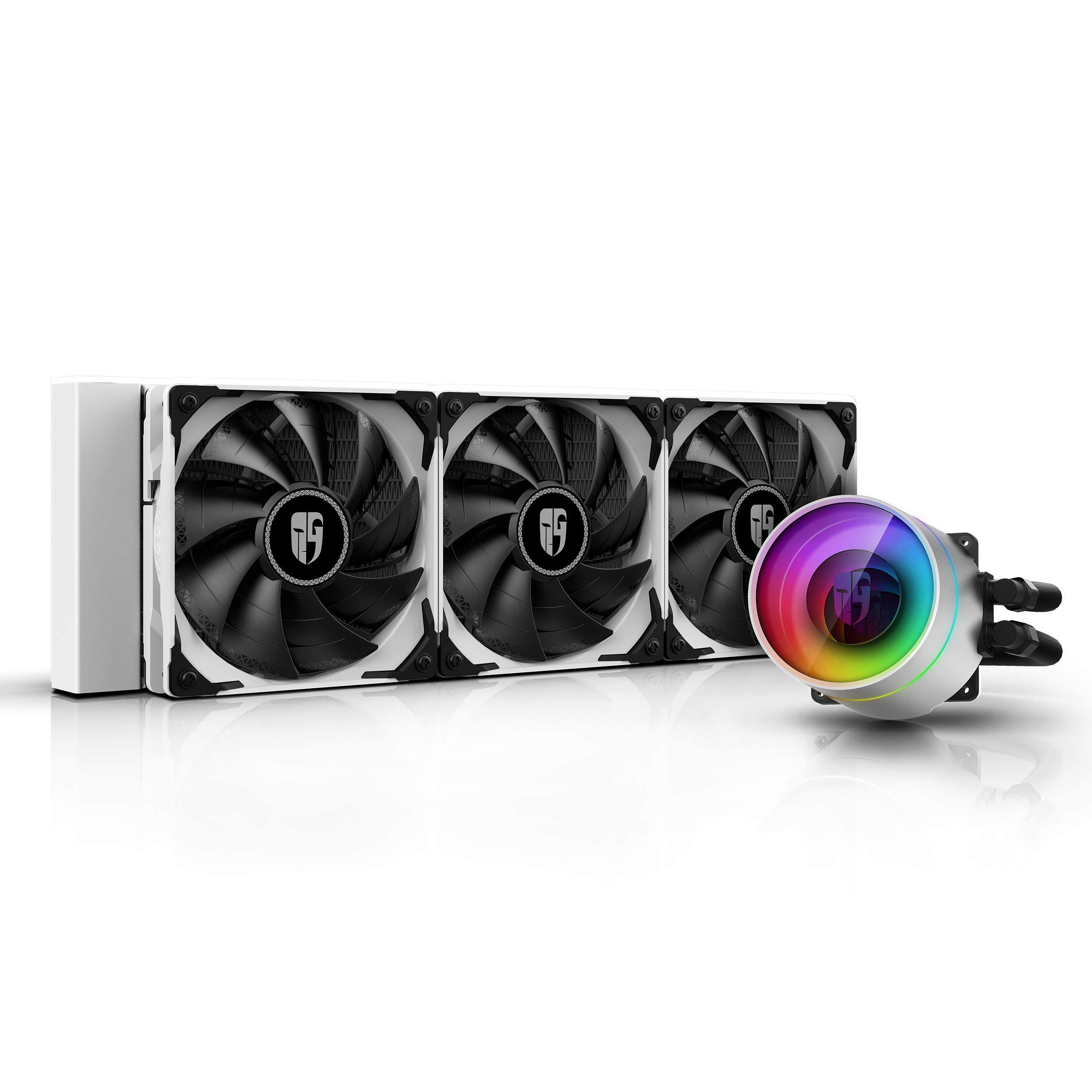 DEEPCOOL Castle 360EX White, Addressable RGB AIO Liquid CPU Cooler, Anti-Leak Technology INSIDE, Cable Controller and 5V Add RGB