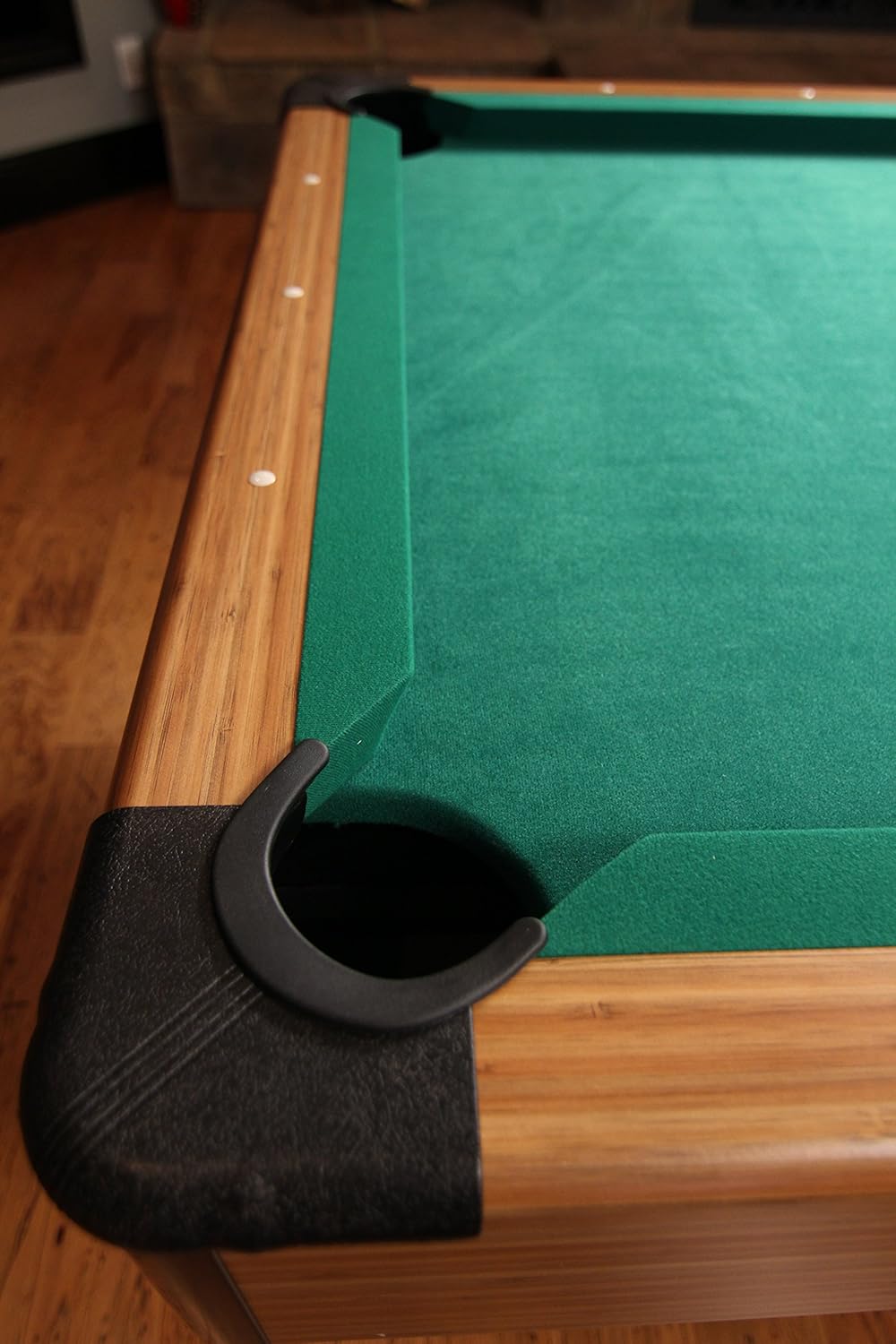 Mizerak Dynasty Space Saver 6.5' Billiard Table with Leg Levelers, Automatic Ball Return, and Classic Green Nylon Cloth