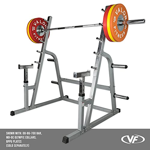 Valor Fitness Bench Press and Squat Rack Combo Half Power Cage w/ Adjustable Spotter Arms