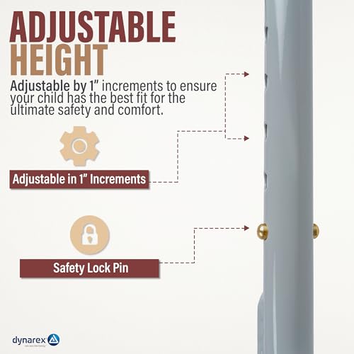 Dynarex Bariatric HD Steel Tall Adult Crutches - 5'10” to 6'6” - Extra Heavy Duty Bariatric Crutches with Underarm Pads, Adjustable Hand Grips - 1000 lb. Capacity, 1 Pair
