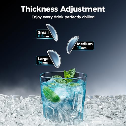 EUHOMY Crescent Ice Makers Countertop, 35Lbs/24H, 16Pcs in 12Mins, Auto Deep Cleaning, Timer, Portable Crescent Ice Maker Countertop with Crystal-Clear Ice Cubes for Home/Office/Party