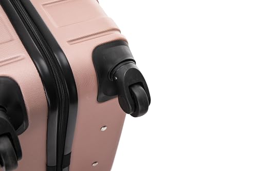 Luggage Sets 3 Piece Luggage Set - Hard luggage sets with spinner wheels and TSA Lock - Lightweight Expandable Suitcase Set (sizes 20",24",28") (rose gold)