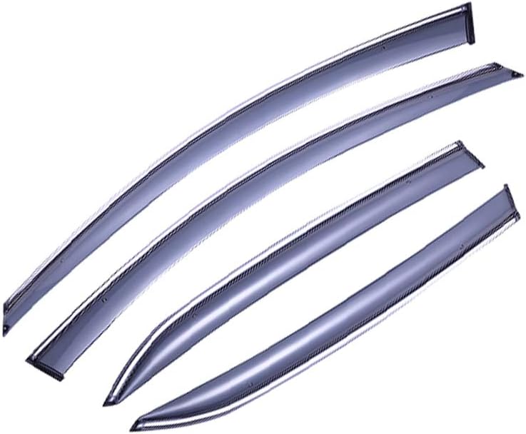 Side Window Deflectors for Audi Q5 2010-2018 4PCS Car Window Visor Sun Rain Smoke Vent Shade Tape-On Outside Visors