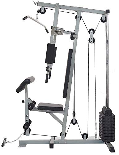 BalanceFrom Home Gym System Workout Station with 380LB of Resistance, 125LB - 145LB Weight Stack