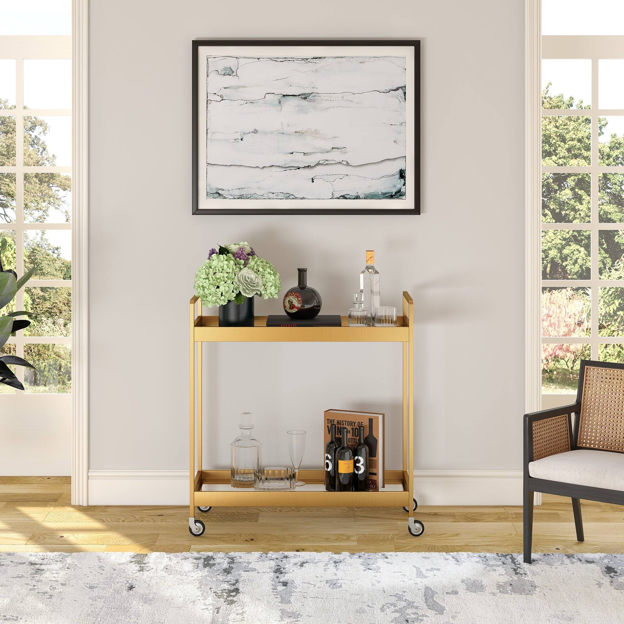 Cooper Bar Cart - Brass