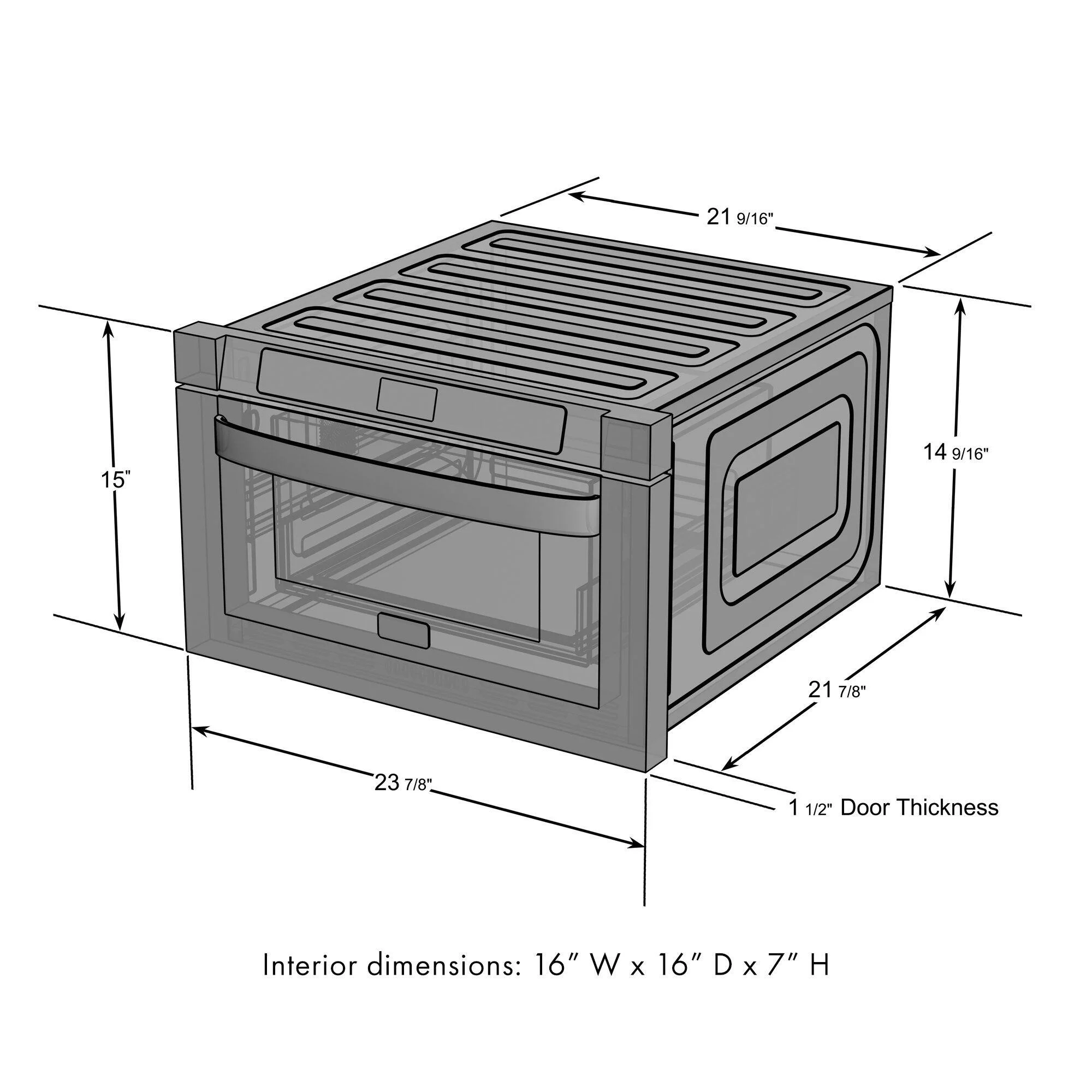 ZLINE 24" 1.2 cu. ft. Microwave Drawer in Black Stainless Steel