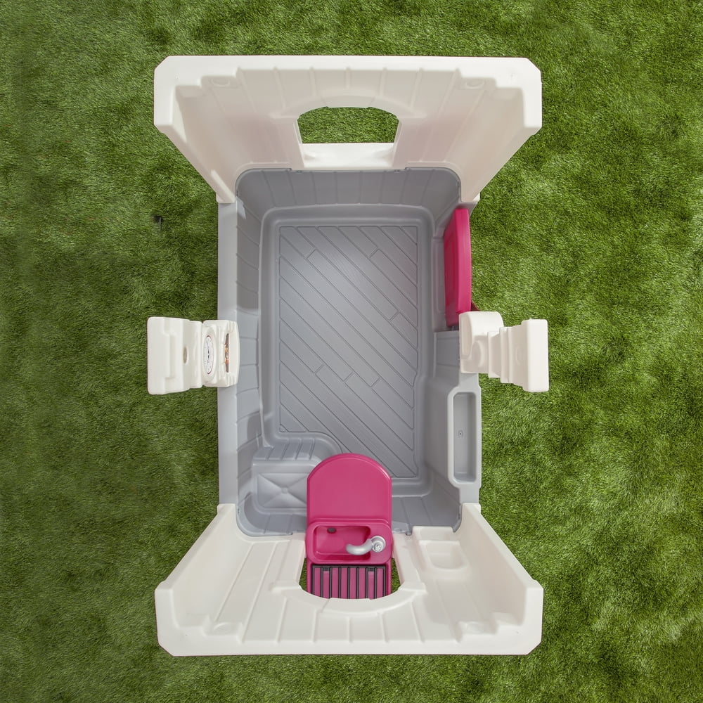 Step2 Neat & Tidy Cottage II Brown Playhouse Plastic Kids Outdoor Toy