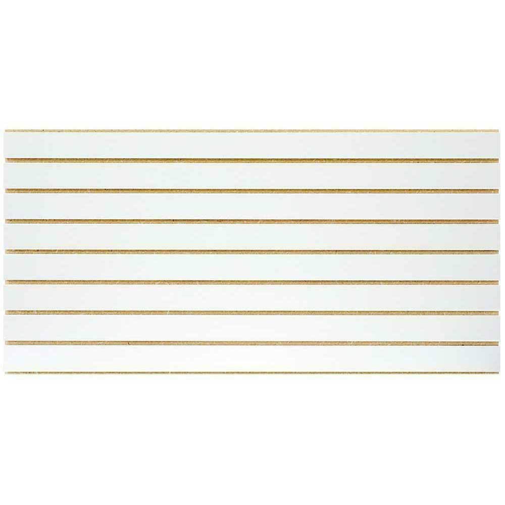 2 ft. x 4 ft. White Slatwall Easy Panel (2-Piece per Box)