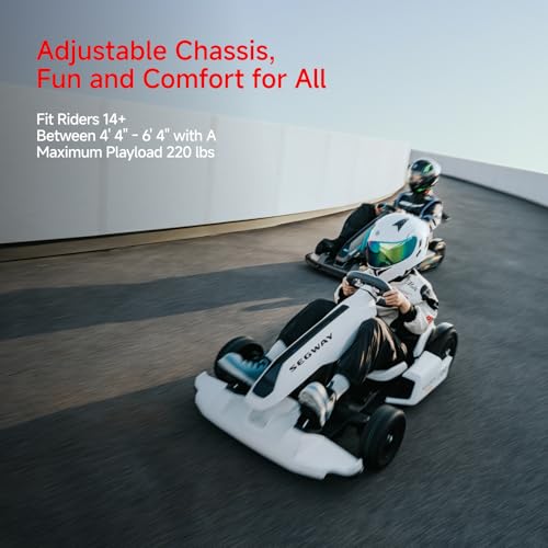 Segway Ninebot Gokart Pro and Gokart Pro 2, Electric Go Kart with Enhanced Safety Features, High-Speed Racing and Immersive Gaming Combo, Ultimate Drift Experience for Ages 14+, Up to 15.5 Miles