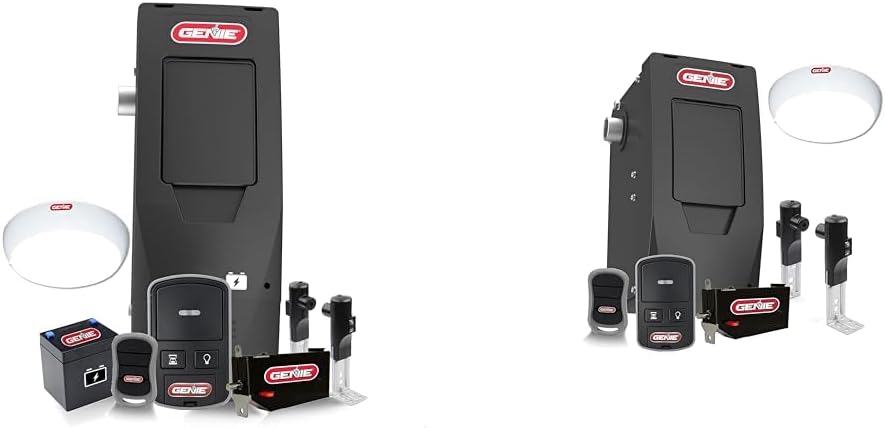 Genie 6072H-B Wall Mount Garage Door Opener with Battery Backup, Wall Mounted & Space Saving & 6072H-O Residential Wall Mounted Garage Door Opener, Black