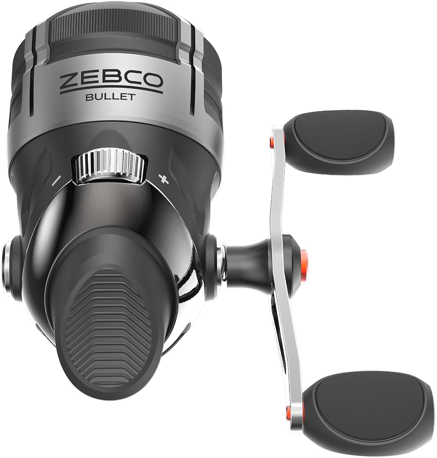 Zebco Bullet Spincast Fishing Reel, Size 30 Reel, Fast 29.6 Inches Per Turn, GripEm All-Weather Handle Knobs, Pre-Spooled with 10-Pound Zebco Fishing Line