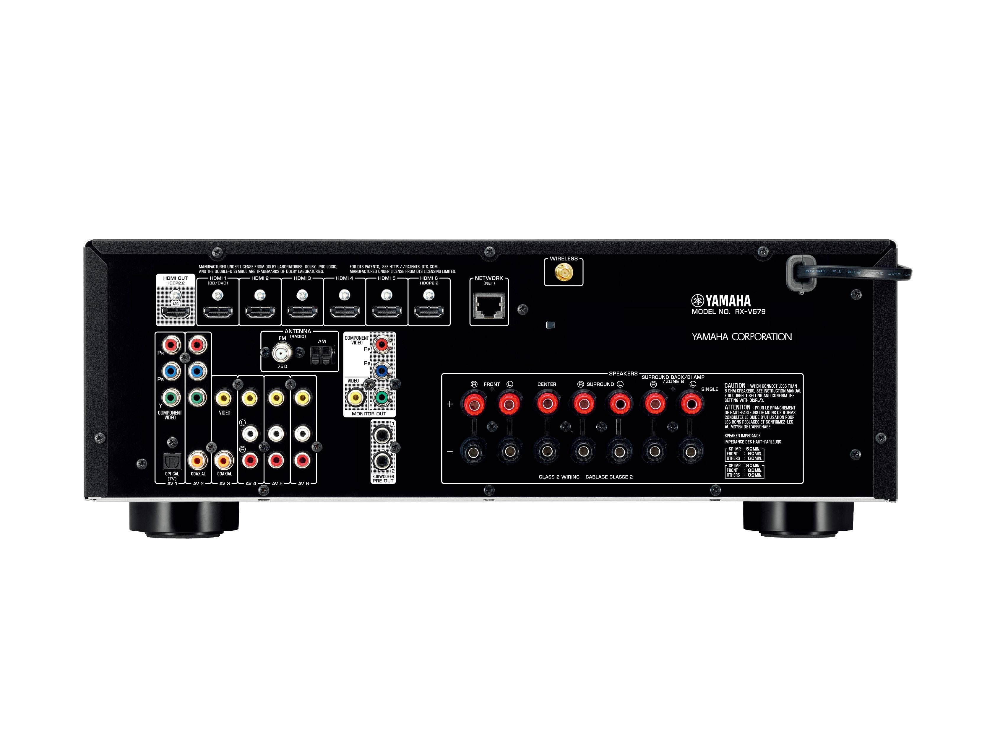 Yamaha RX-V579 7.2 Channel AV Network Receiver - Black