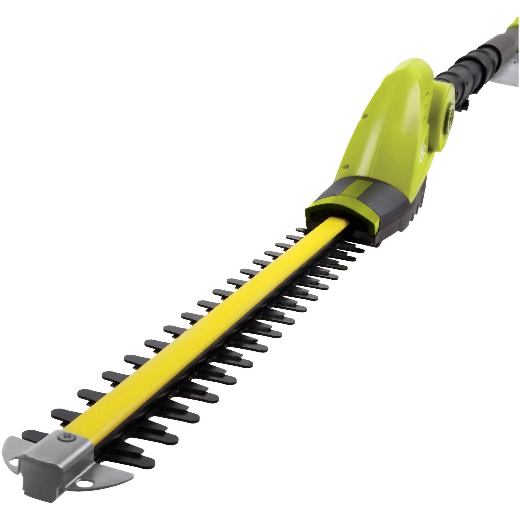 Sun Joe Cordless Lawn Care System with Hedge Trimmer Pole Saw and Leaf Blower, Green