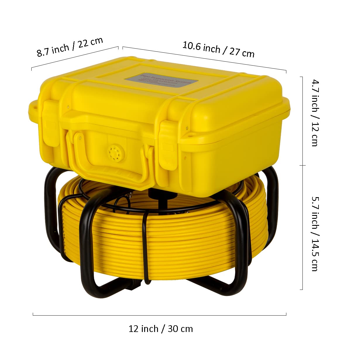 50M/165FT Pipe Inspection Camera Sewer Plumbing Drain Camera 9" LCD Screen Borescope Inspection Camera IP68 Waterproof DVR Record Video with Lights (16GB Card)