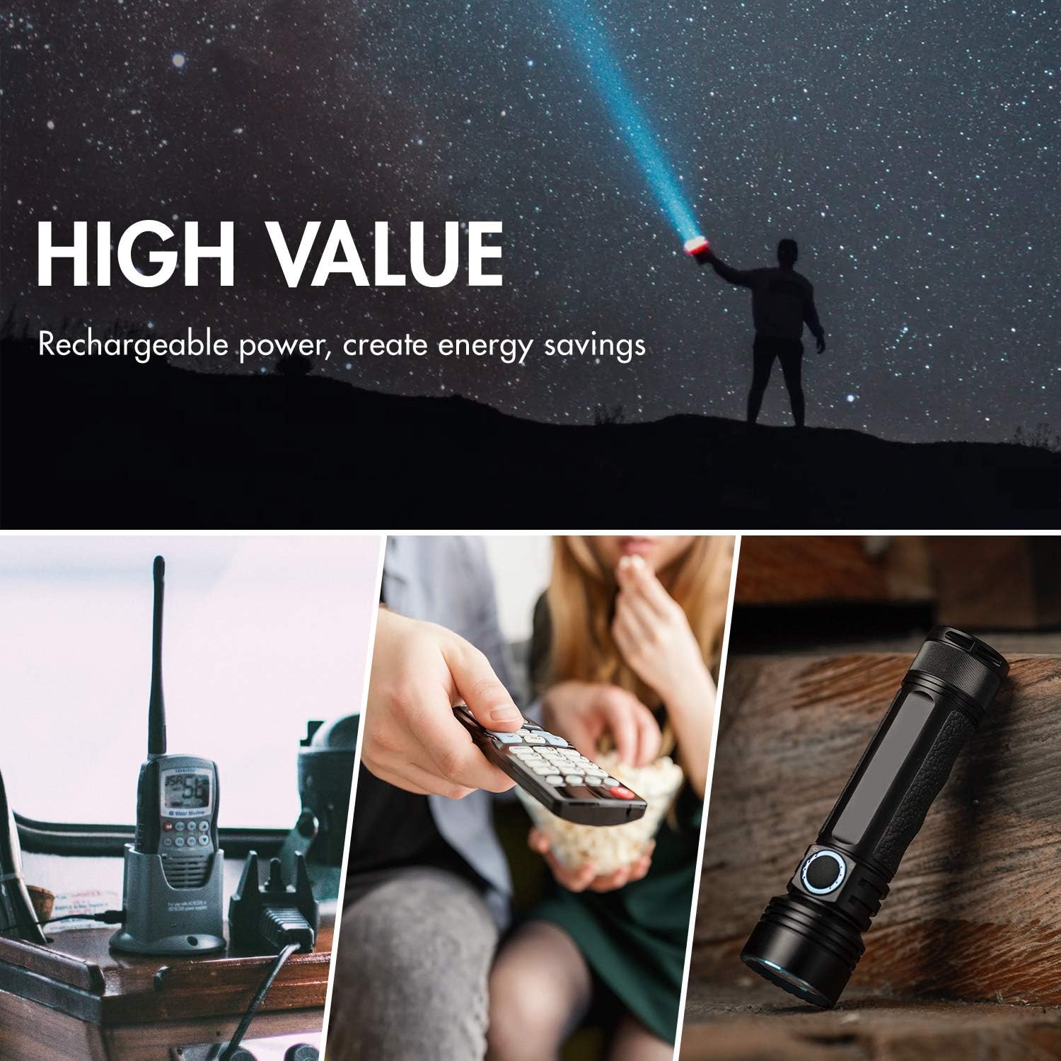 Tenergy 10000mAh NiMH D Battery, Rechargeable High Capacity D Size Battery, High Drain D Cell Batteries for Flashlight, 16-Pack - UL Certified