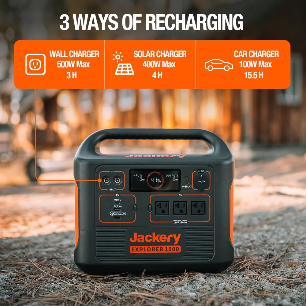 Jackery Solar Generator 1500 (includes (1) Explorer 1500 + (4) SolarSaga 100W)
