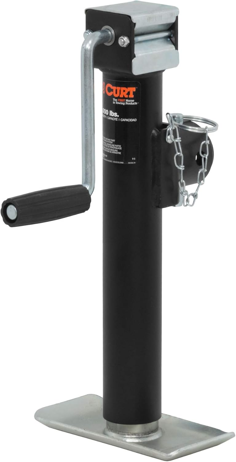 CURT 28321 Weld-On Pipe-Mount Swivel Trailer Jack, 2,000 lbs. 10 Inches Vertical Travel Pack of 2