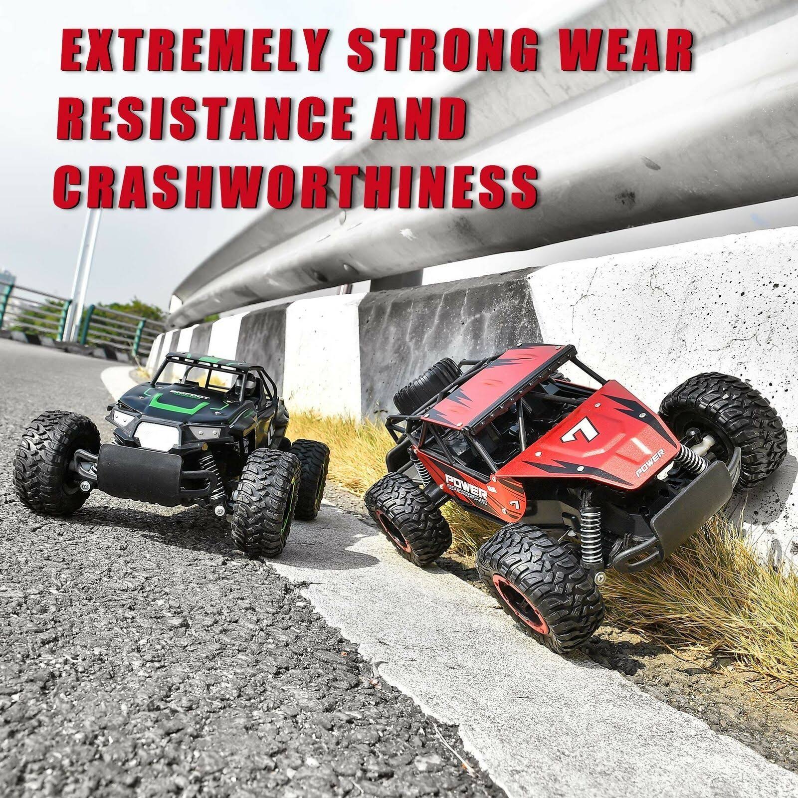 BEZGAR Remote Control Car, 1:14 Aluminium Alloy Off Road Large Size Kids High Speed Fast Racing Monster Vehicle Hobby Truck Elec