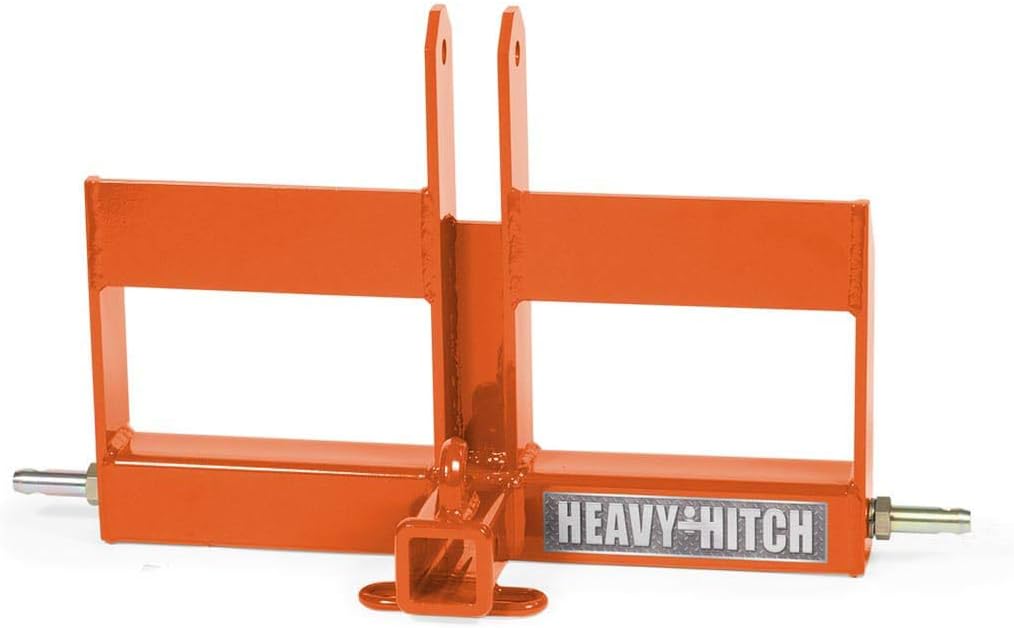 Category 1, 3 Point Hitch Receiver Drawbar with Offset Suitcase Weight Bracket - Green