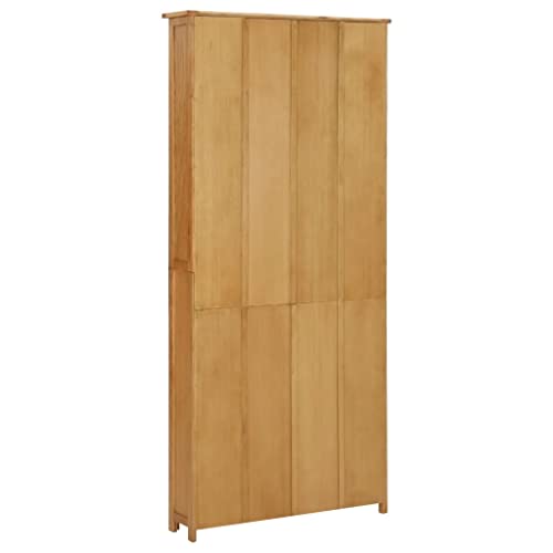 7-Tier Bookcase,Standing Shelf,Book case,Shelving Unit,Wooden Shelf,Cube Shelf,for Living Room, Office, Study, Hallway, Easy to Assemble, 35.4"x8.8"x78.7" Solid Oak Wood