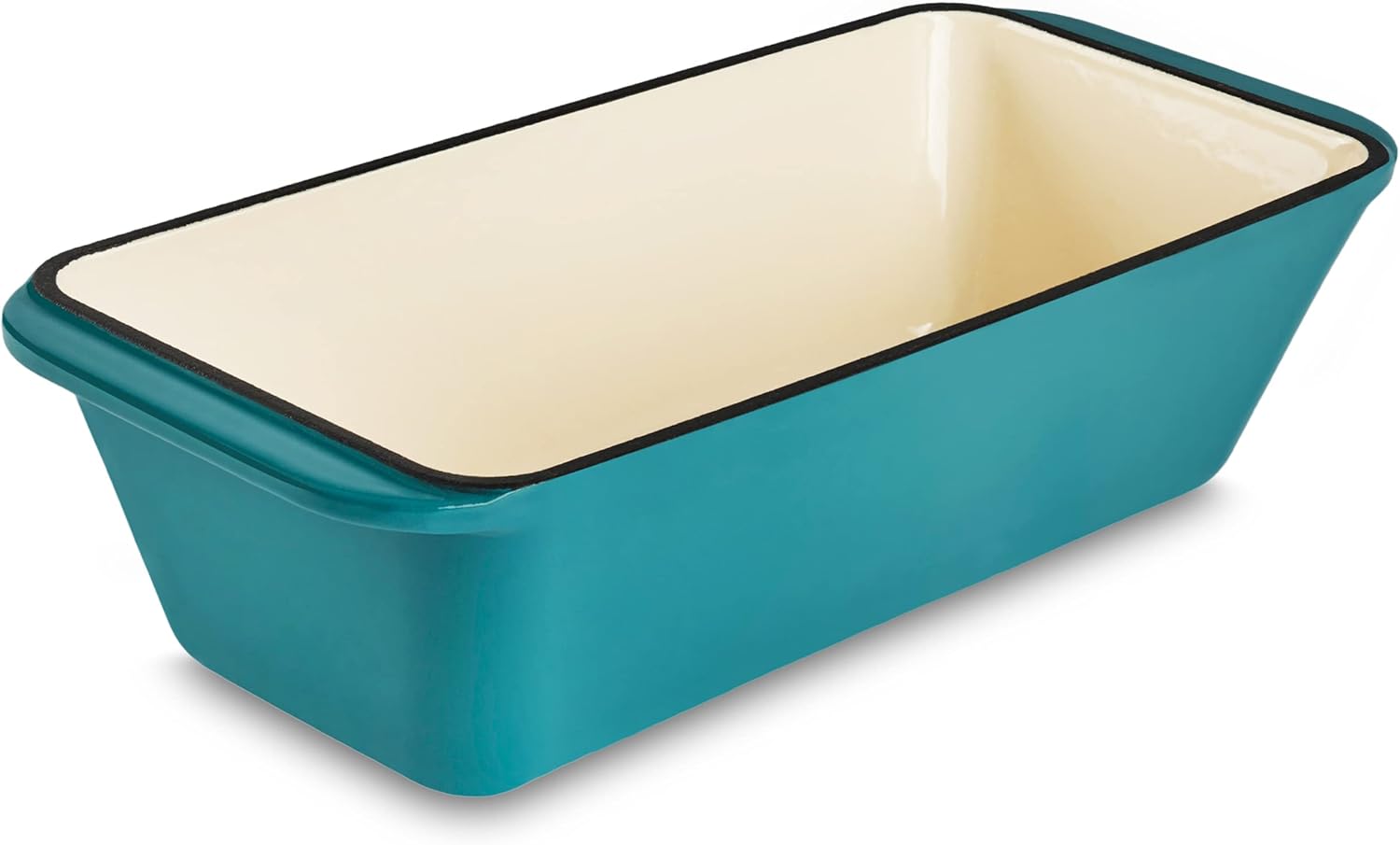 Enameled Cast Iron Loaf Pan - Bread Baking Mold, Meatloaf Pan, Casserole suitable for all heat sources and dishwasher safe for optimal baking and cooking experience (Cherry)