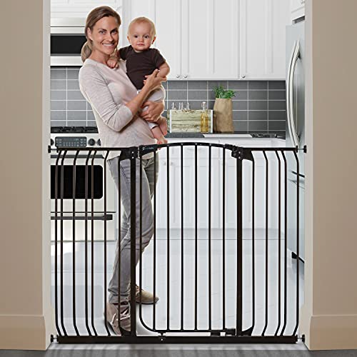 Dreambaby Chelsea Extra-Tall Auto-Close Security Baby Safety Gate-Black-with Extensions, Black, 28 - 42.5"