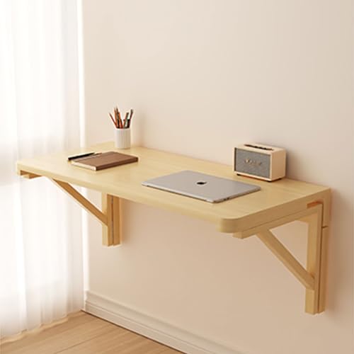 Wall Mounted Folding Desk,Floating Desk,Wall Mounted Desk,Wall Mounted Dining Table,Wall Desk,Mounted Desk for Small Spaces,Solid Wood Hideaway Dining Table,Wall Mounted Desk Folding ( Size : 100*50CM