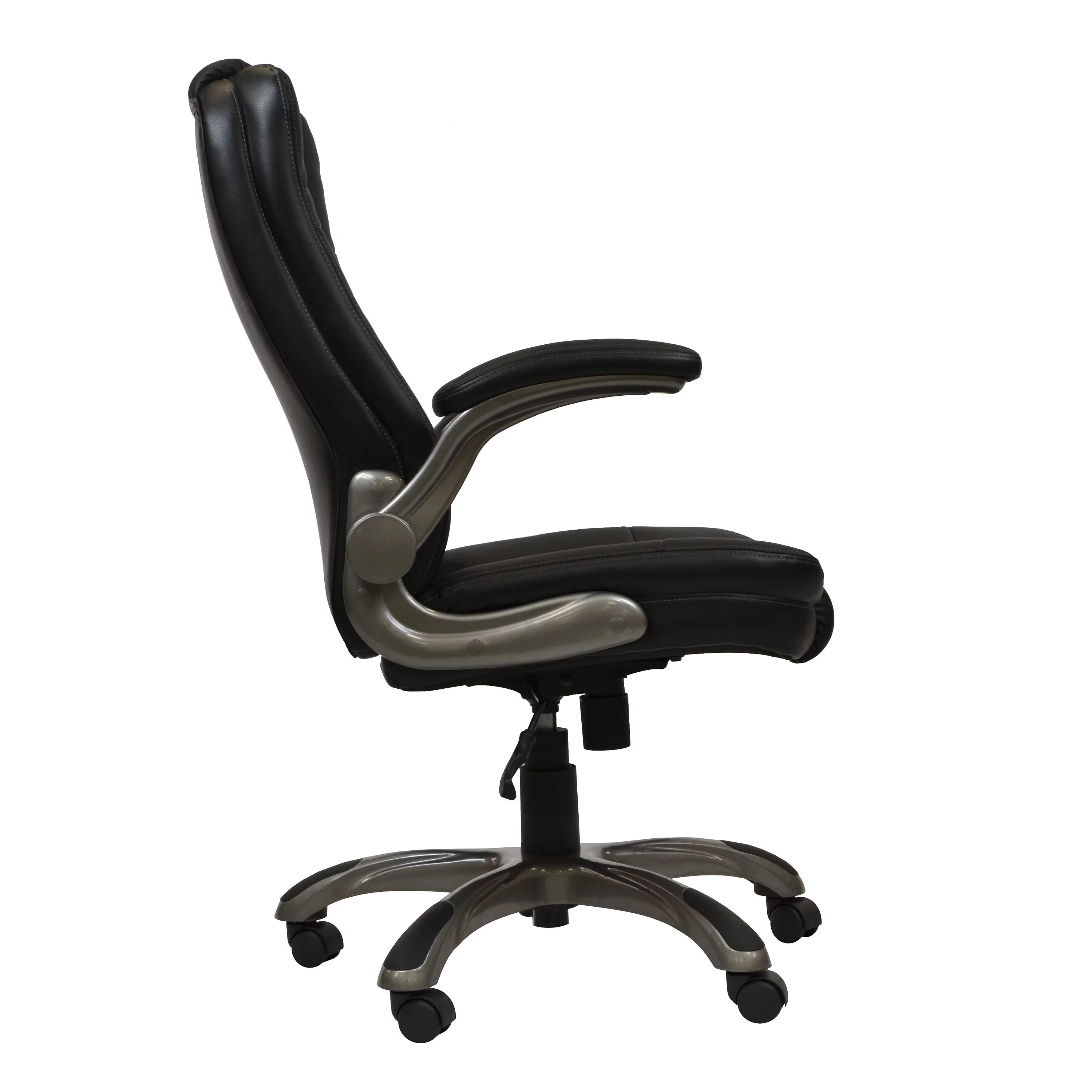 Ergo Flex Executive Office Chair with Flip-up Arms - Black