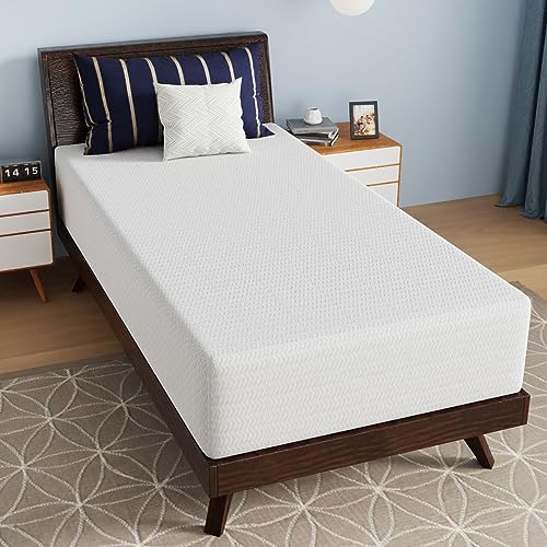 PayLessHere Memory Foam Mattress Cooling Gel Bamboo Charcoal Infused Mattress 8 inch Mattress CertiPUR-US Certified Breathable Bed Mattress Pressure Relief,Fiberglass Free,White Queen